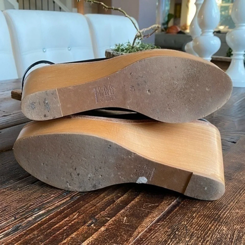 Isabel Marant Leather Wedge Platform Shoes